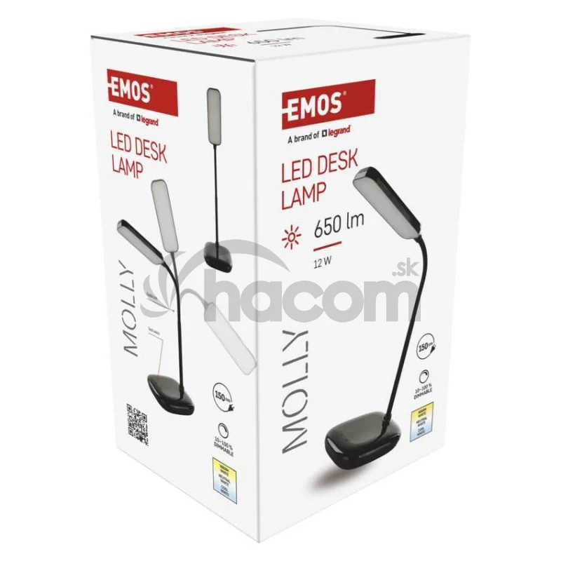LED stolná lampa MOLLY, čierna
