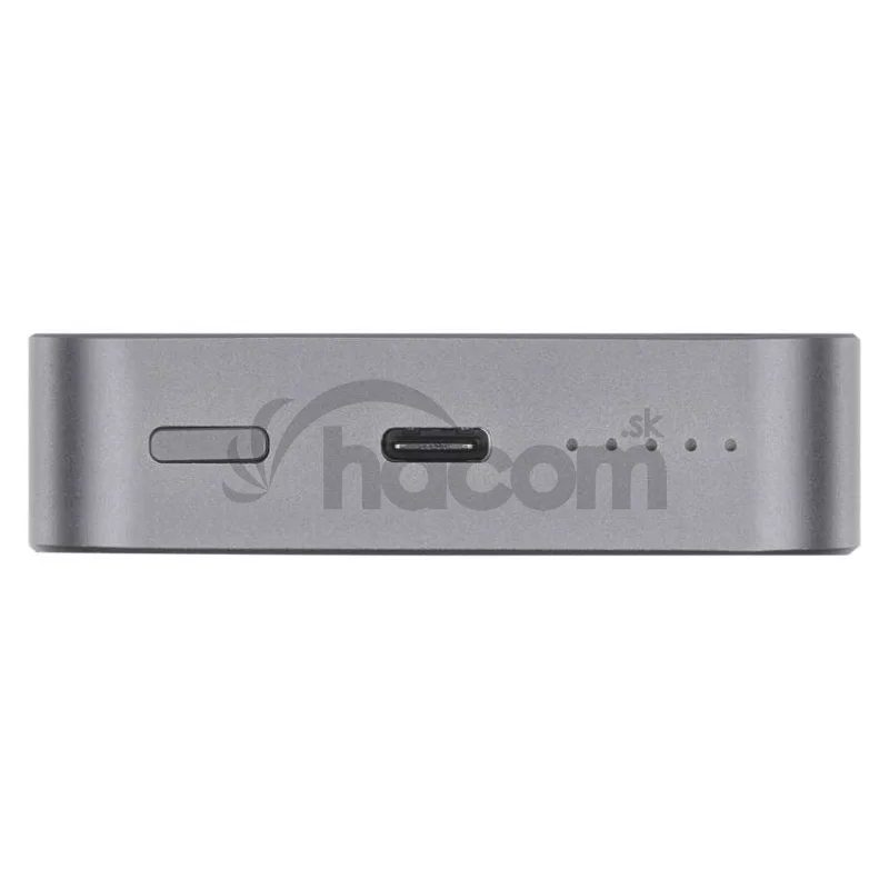 Power bank EMOS WI 1046, 10 000 mAh, 20 W+Wireless, šedá