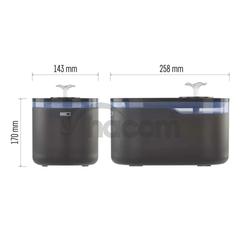 Vodná fontána Pet Care, 2,6 l, sivá