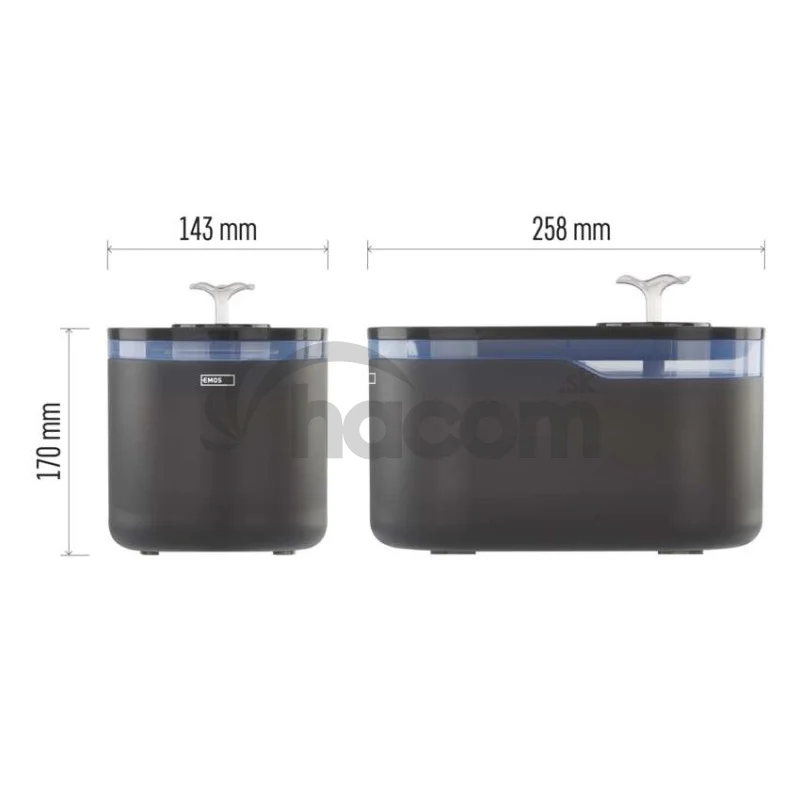 GoSmart vodná fontána Pet Care, 2,6 l, sivá, Wi-Fi