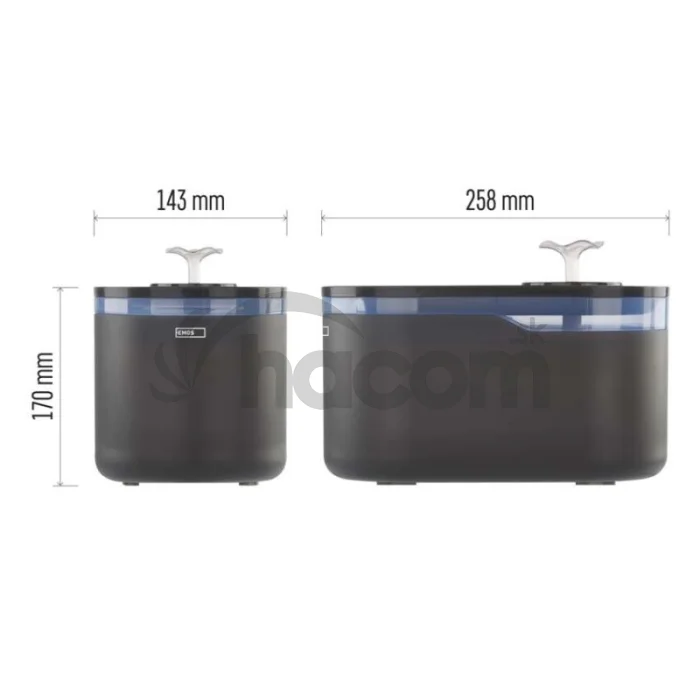 GoSmart vodná fontána Pet Care, 2,6 l, sivá, Wi-Fi