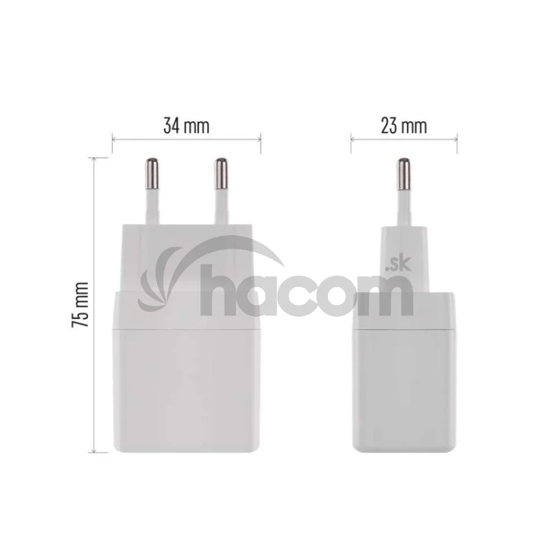 Univerzálny USB adaptér GaN do siete PD 20 W max.