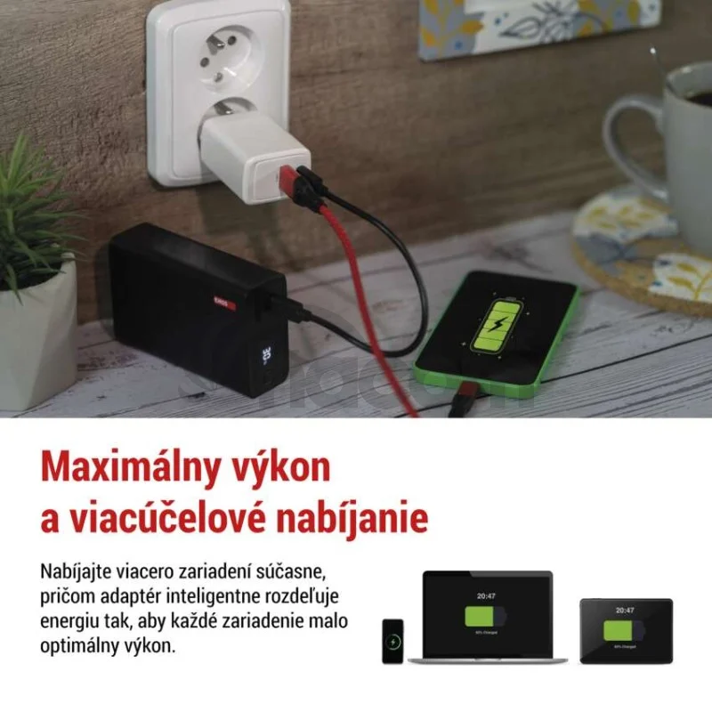 Univerzálny USB adaptér GaN do siete PD 45 W max.