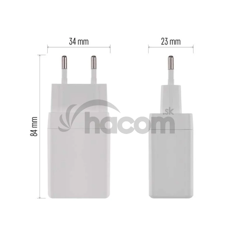 Univerzálny USB adaptér GaN do siete PD 45 W max.