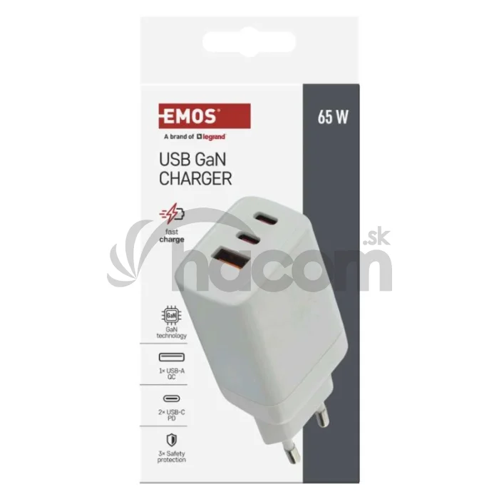 Univerzálny USB adaptér GaN do siete PD 65 W max.