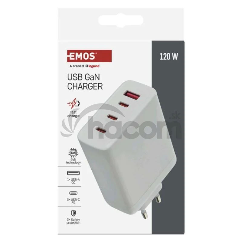 Univerzálny USB adaptér GaN do siete PD 120 W max.
