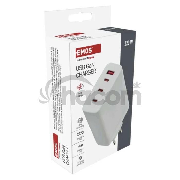 Univerzálny USB adaptér GaN do siete PD 120 W max.