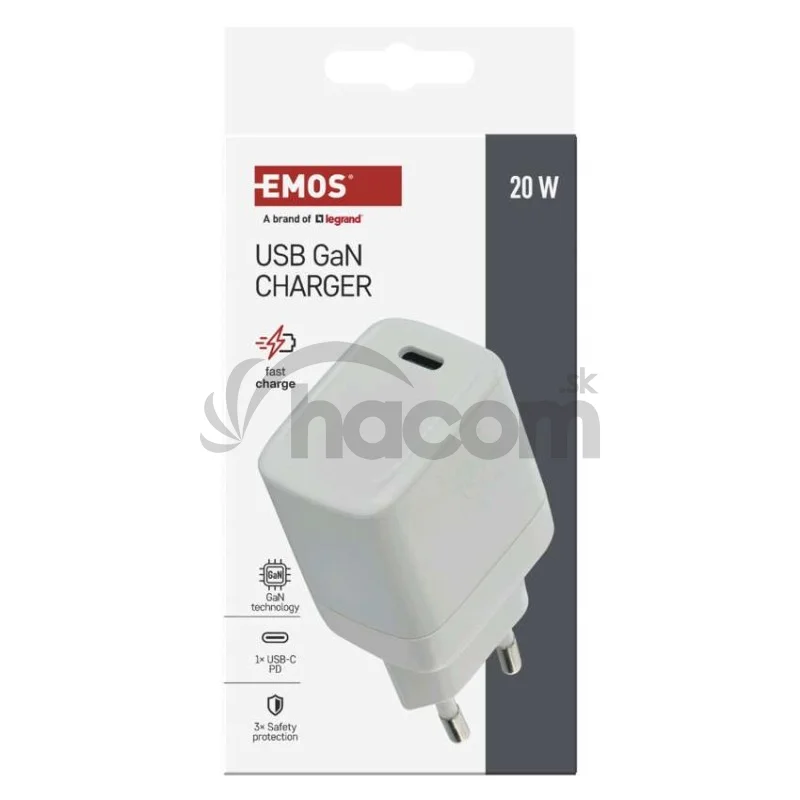 Univerzálny USB adaptér GaN do siete PD 20 W max.