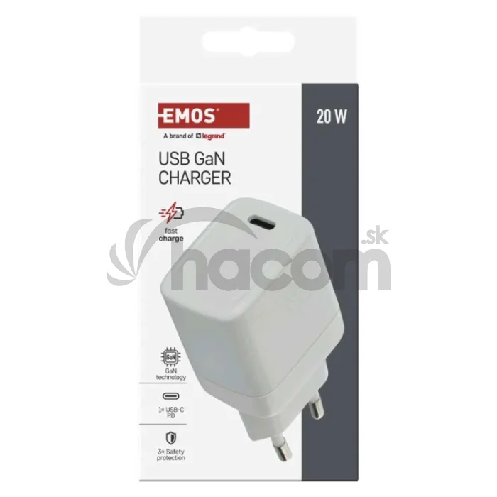 Univerzálny USB adaptér GaN do siete PD 20 W max.