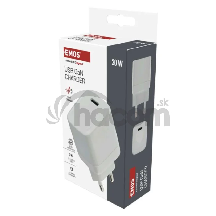 Univerzálny USB adaptér GaN do siete PD 20 W max.