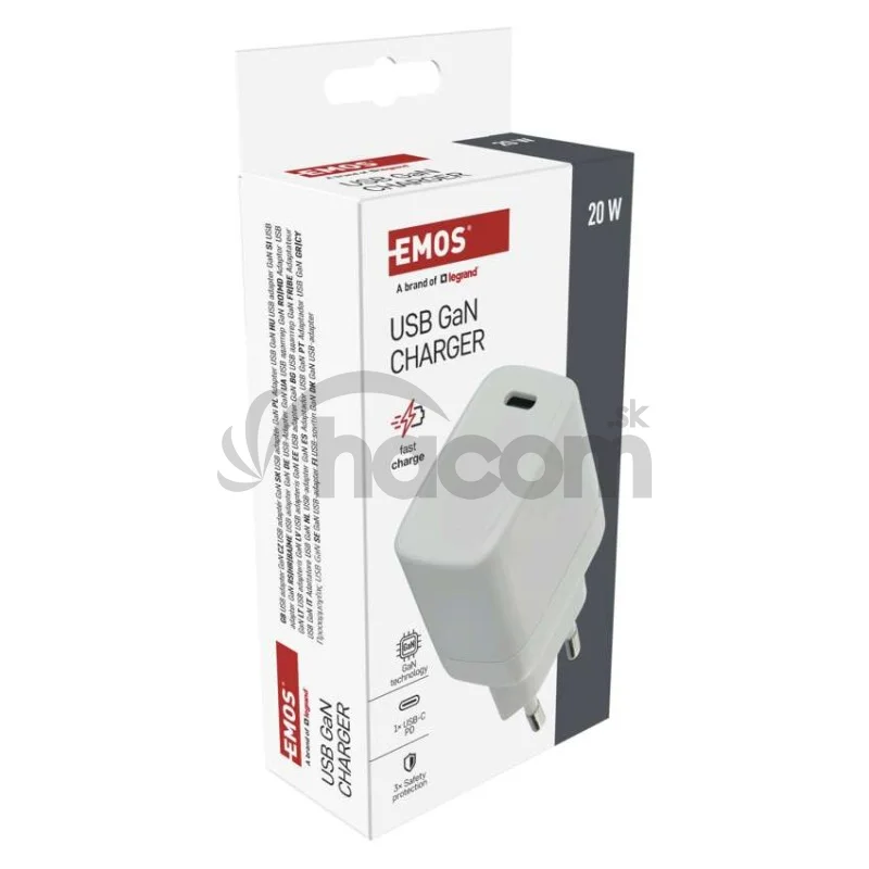 Univerzálny USB adaptér GaN do siete PD 20 W max.