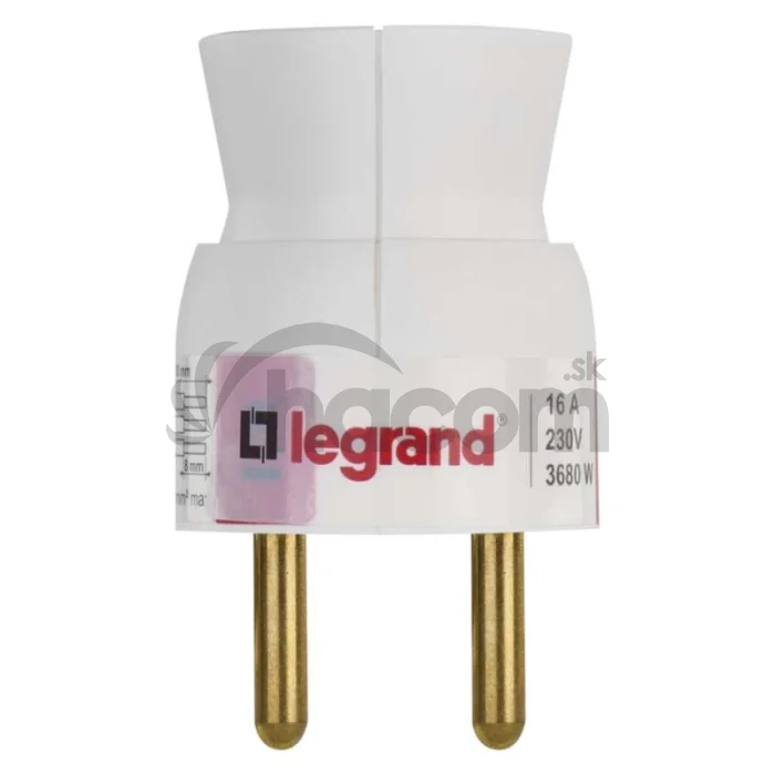 Legrand vidlica priama, biela