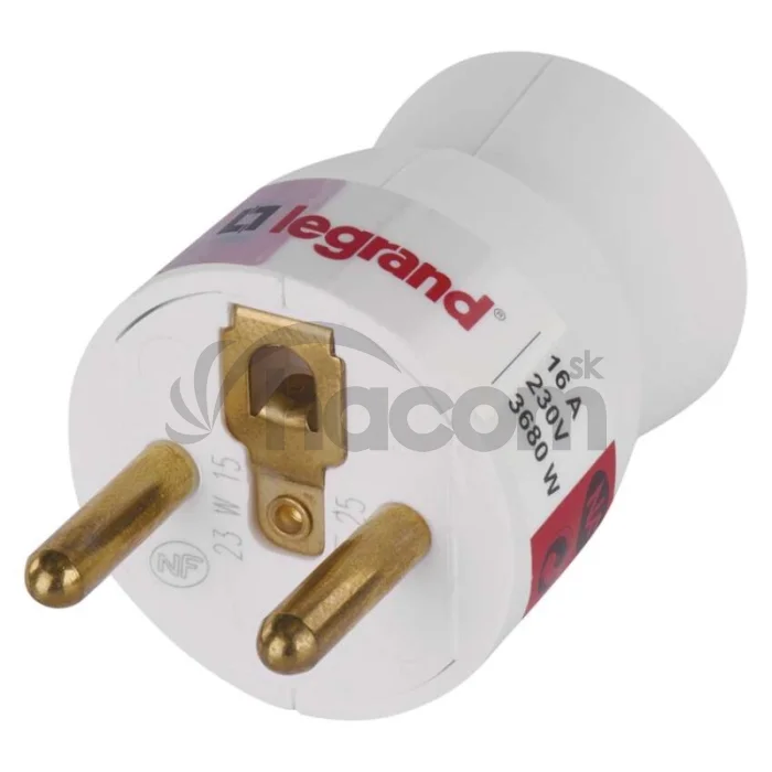 Legrand vidlica priama, biela