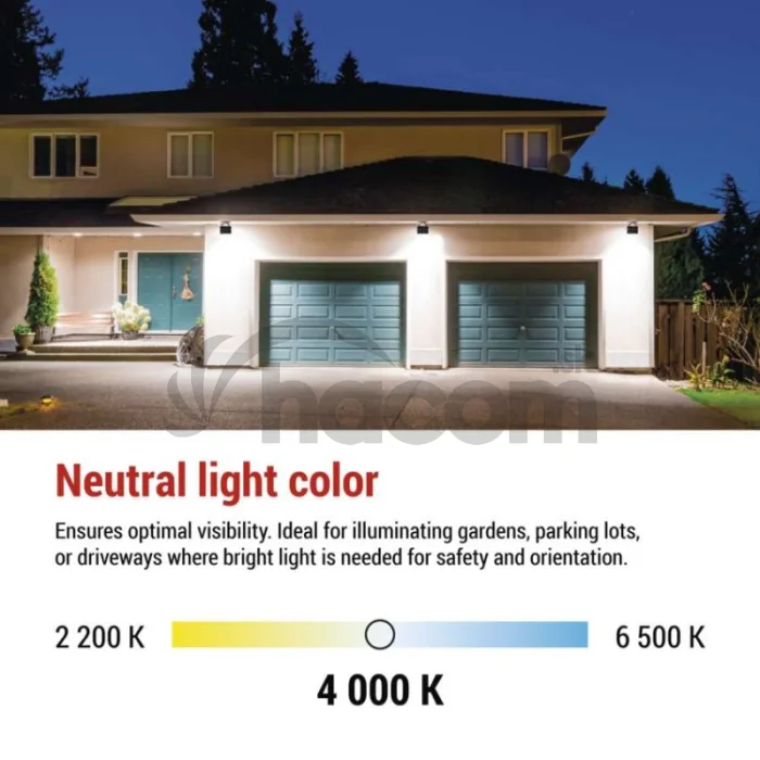 LED reflektor TAMBO, 10 W, 1000 lm, IP65, čierny