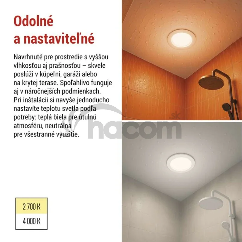 LED bodové svietidlo LORI 4,5W 345LM IP65 CCT bielá