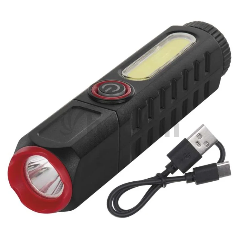 Dobíjacia plastová baterka LED P4720, 120 lm, 10 KS, display box