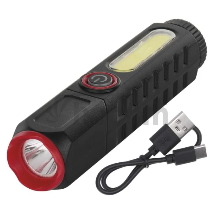 Dobíjacia plastová baterka LED P4720, 120 lm, 10 KS, display box