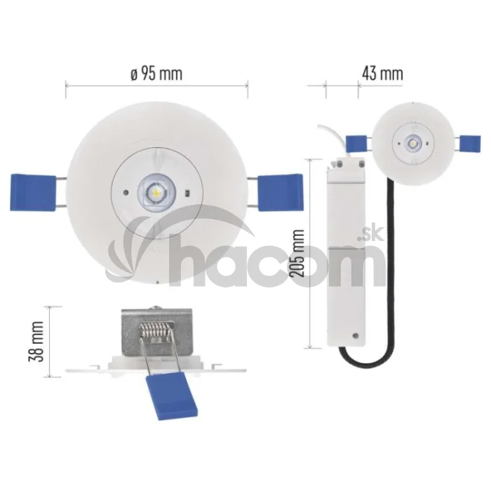 LED Núdzové svietidlo ORSU 2W 300lm 3H