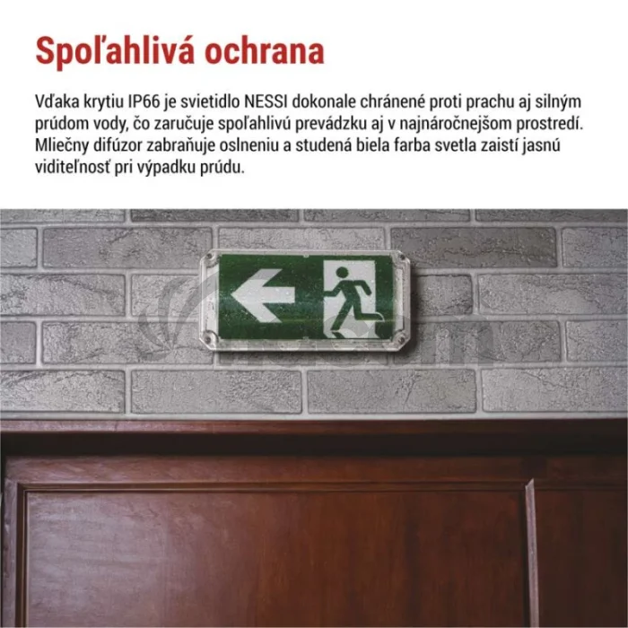 LED Núdzové svietidlo NESSI 4W 3H IP66