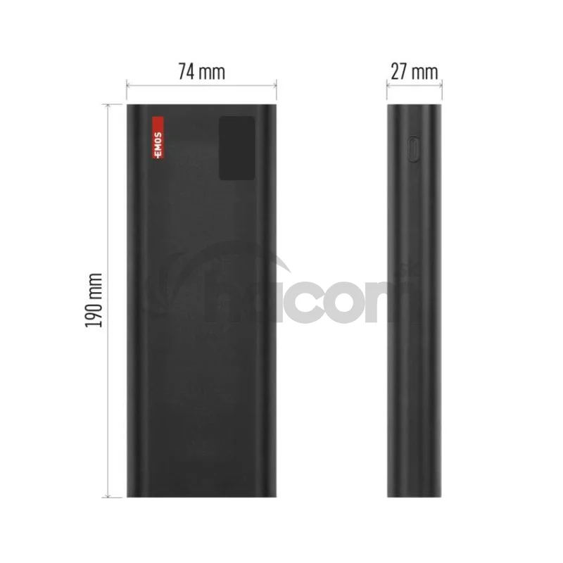 Power bank EMOS NTBF30, 27 000 mAh, 100 W PD, čierny