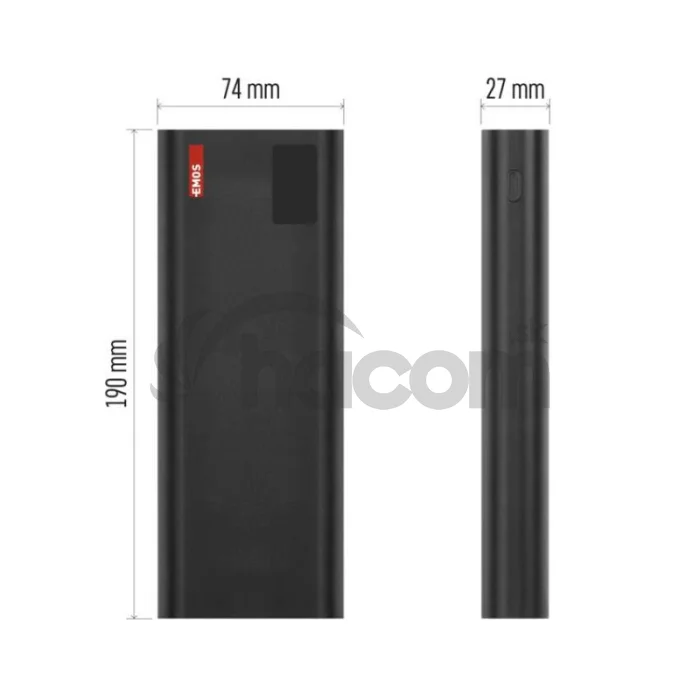 Power bank EMOS NTBF30, 27 000 mAh, 100 W PD, čierny