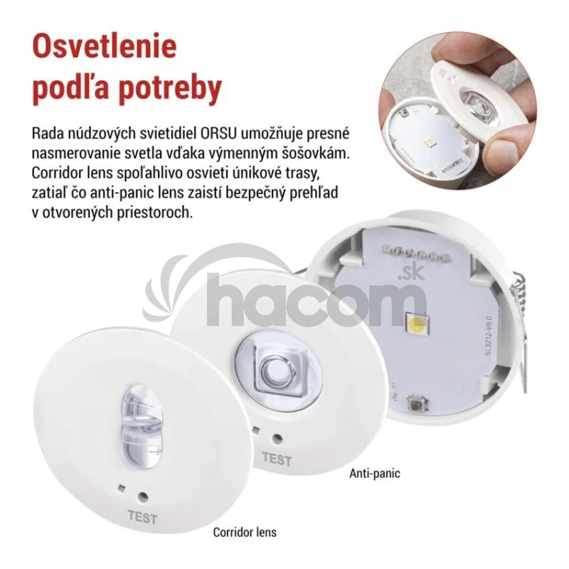 LED Núdzové svietidlo ORSU 1W 130lm 3h