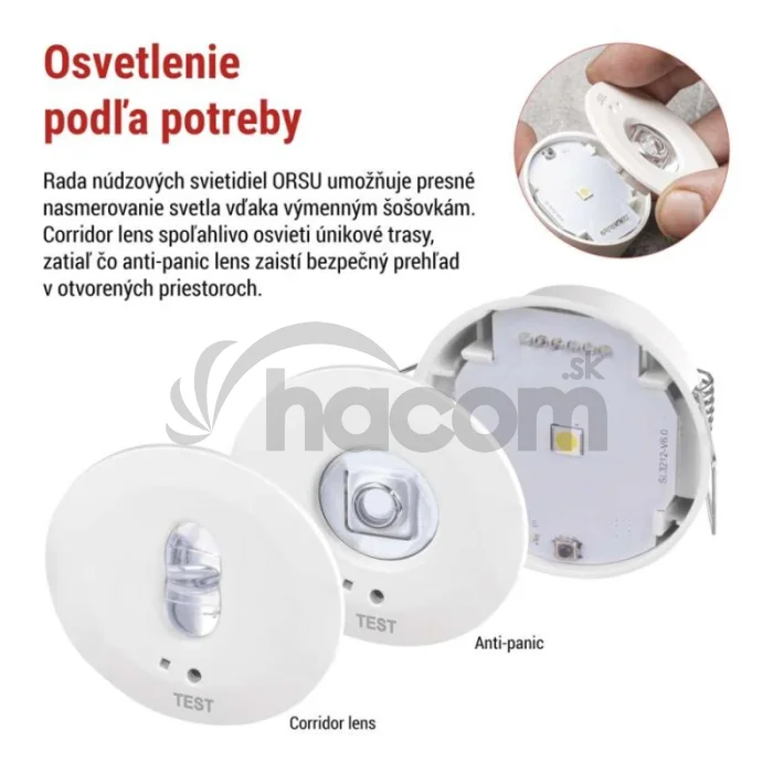 LED Núdzové svietidlo ORSU 1W 130lm 3h