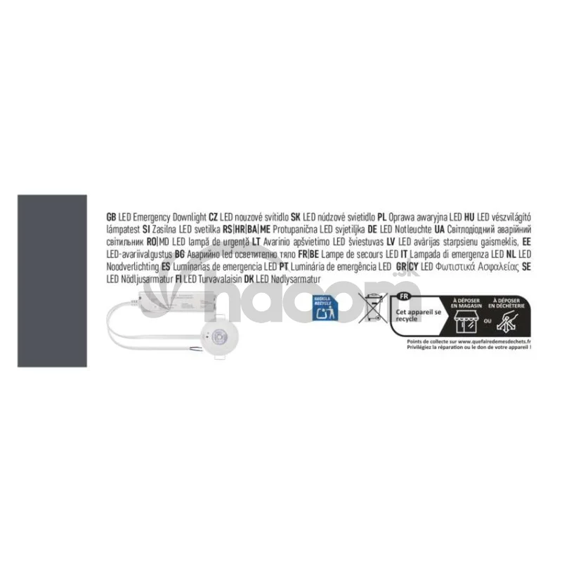 LED Núdzové svietidlo ORSU 1W 130lm 3h