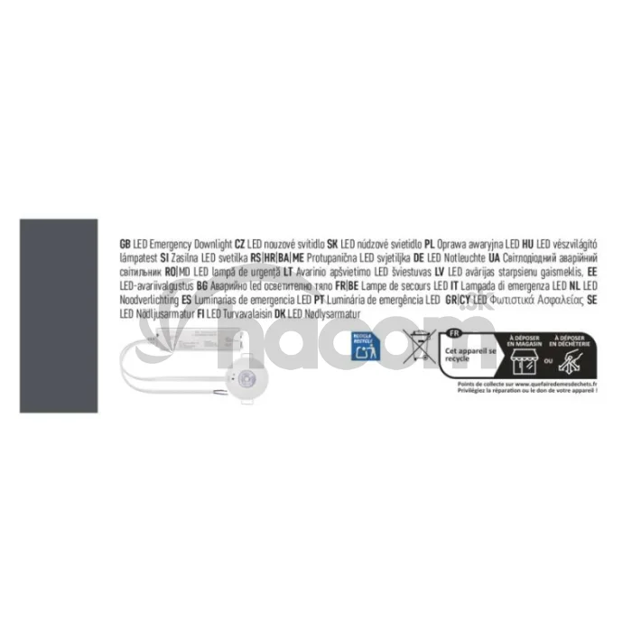 LED Núdzové svietidlo ORSU 1W 130lm 3h