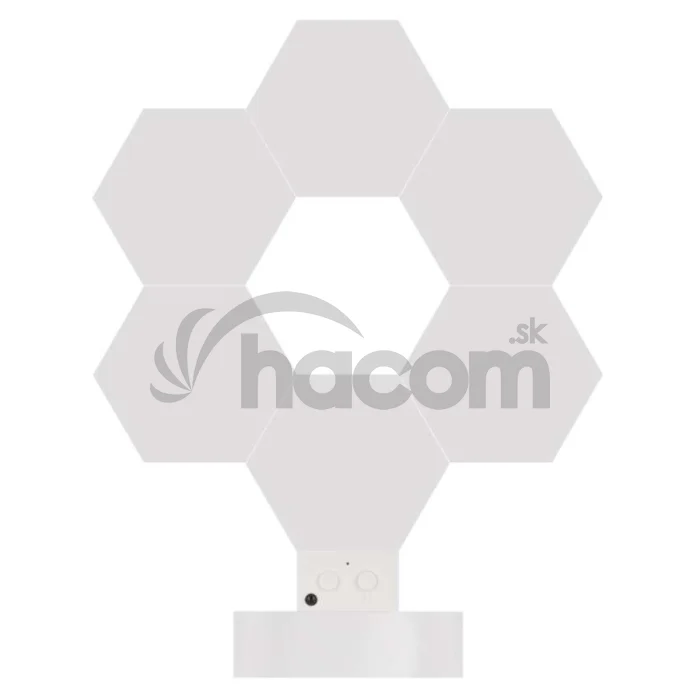 GoSmart LED stolná lampa Hexagon biela, 6 častí, RGBIC stmievateľná, WiFi