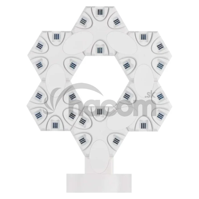 GoSmart LED stolná lampa Hexagon biela, 6 častí, RGBIC stmievateľná, WiFi