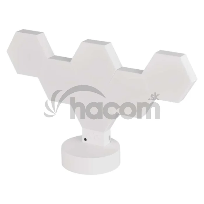 GoSmart LED stolná lampa Hexagon biela, 6 častí, RGBIC stmievateľná, WiFi