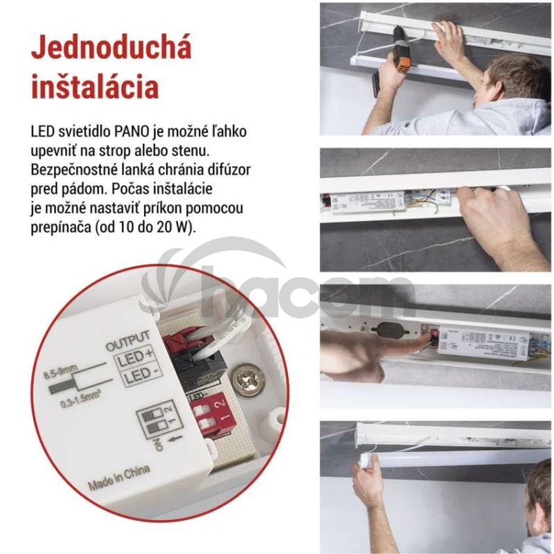 LED lineárne svietidlo PANO 20W, neutrálna biela