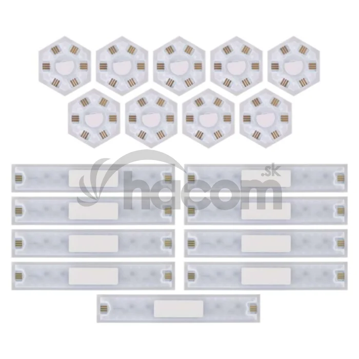 GoSmart LED svietidlo Lines čierne, 9 častí, 34 W, RGBIC stmievateľné, WiFi
