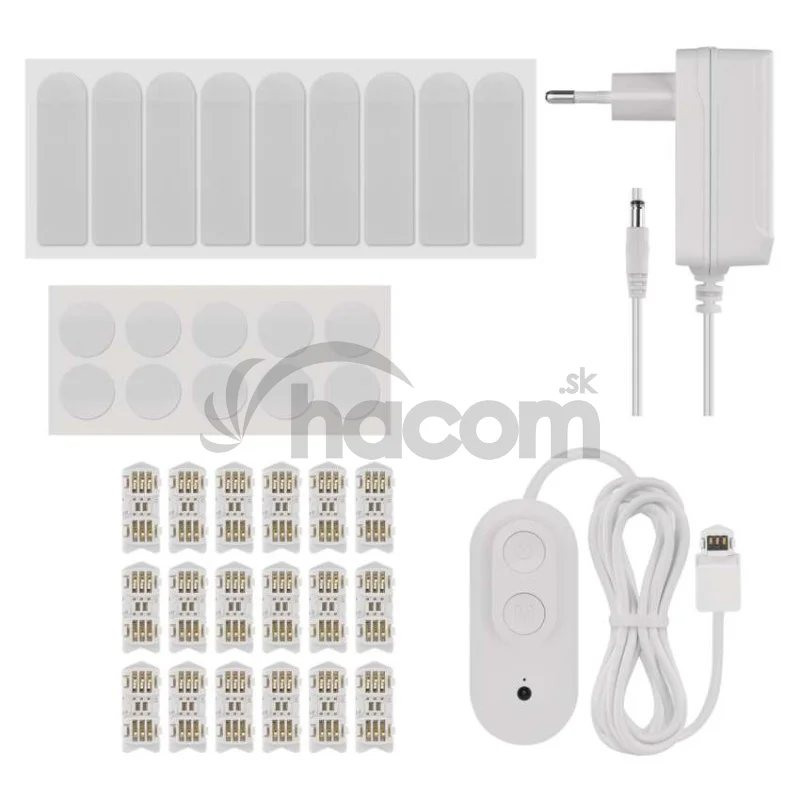 GoSmart LED svietidlo Lines čierne, 9 častí, 34 W, RGBIC stmievateľné, WiFi