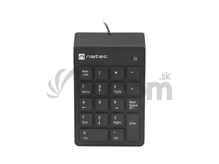 Numerická klávesnica Natec GOBY 2/Drôtová USB/Čierna