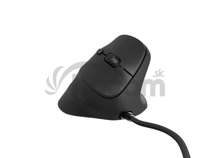 Vertikálna myš Natec CRAKE 2 PRO/Vertikálna/Optická/Pre pravákov/12 400 DPI/Drôtové USB-A/Čierna