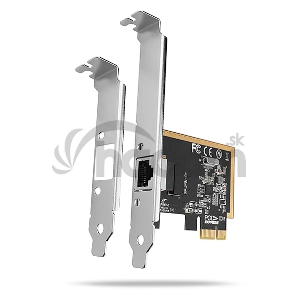 AXAGON PCEE-GRF, PCIe sieťová karta - 1x Gigabit Ethernet port (RJ-45), Realtek 8111F, vr. LP