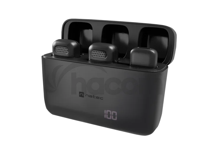 Mobilný bezdrôtový mikrofón Natec HOPPER LAVALIER USB-C, 2 KS
