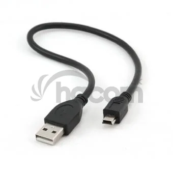 Kábel USB A-MINI 5PM 2.0 30cm HQ, zlac kontakty