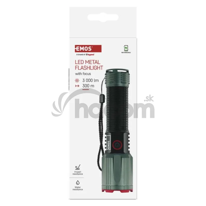 LED nabíjacie kovové svietidlo 3000 lm, 5000 mAh