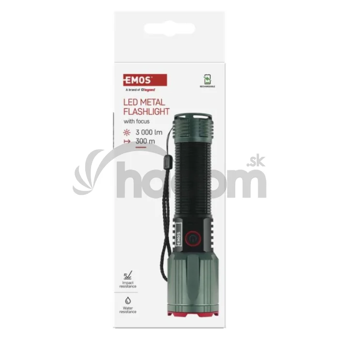 LED nabíjacie kovové svietidlo 3000 lm, 5000 mAh