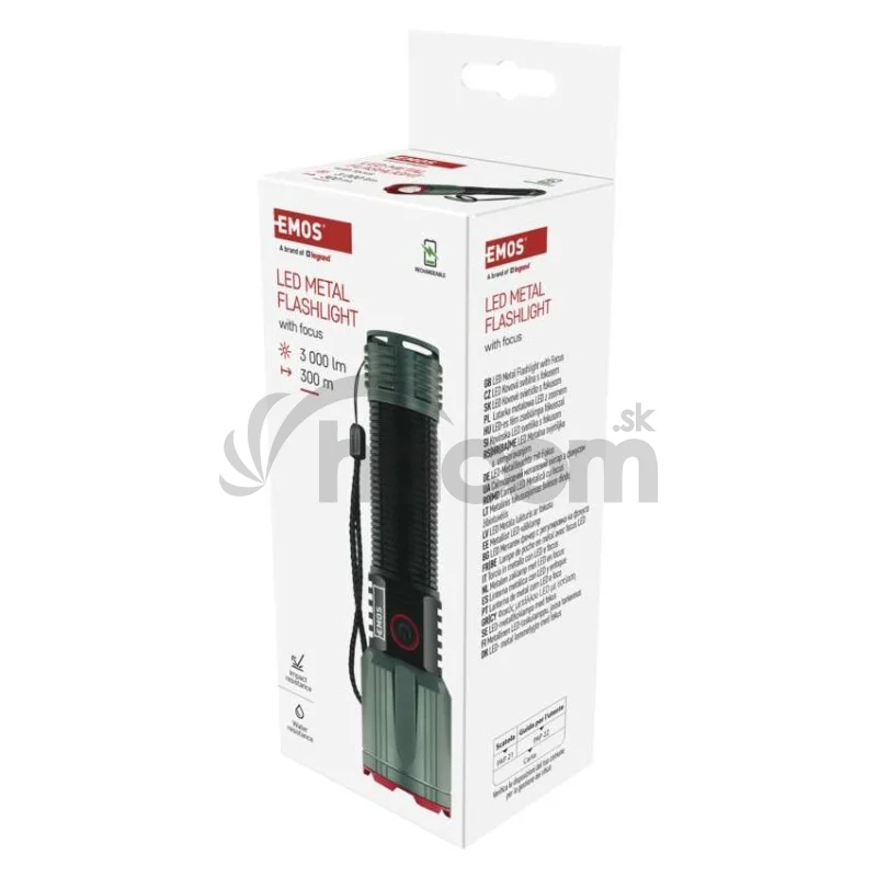 LED nabíjacie kovové svietidlo 3000 lm, 5000 mAh