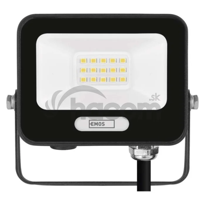LED reflektor GLARO 10W, čierny, IP65, 1000 lm, neutrálna biela