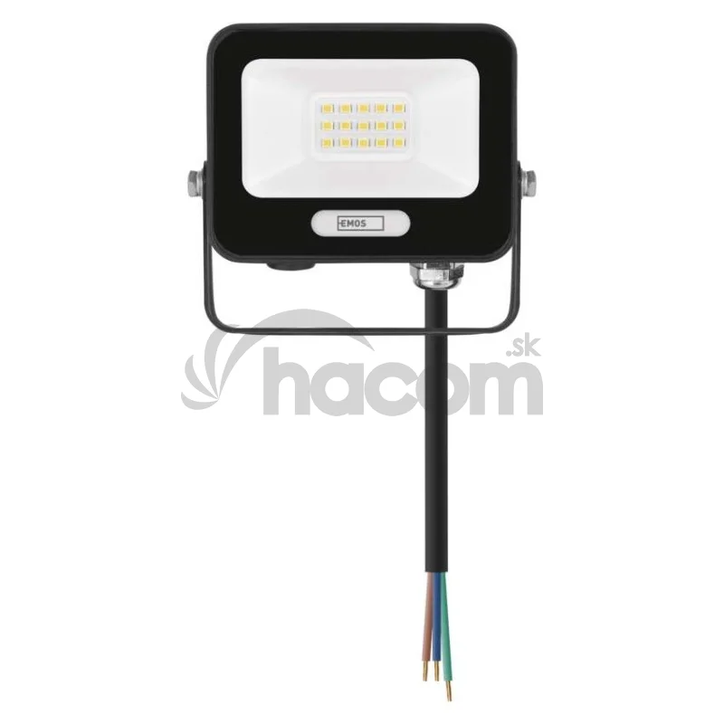 LED reflektor GLARO 10W, čierny, IP65, 1000 lm, neutrálna biela