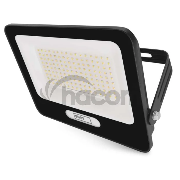 LED reflektor GLARO 100W, čierny, IP65, 10000 lm, neutrálna biela