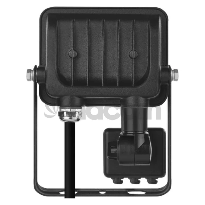 LED reflektor GLARO s pohybovým čidlom, 10 W, čierny, IP54, 1000 lm, neutrálna biela