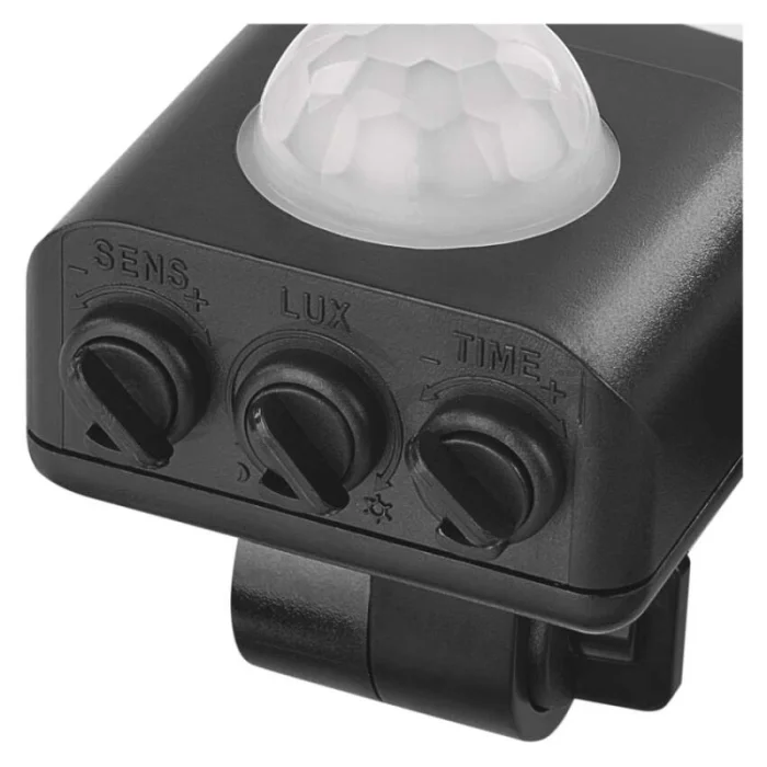 LED reflektor GLARO s pohybovým čidlom, 50 W, čierny, IP54, 5000 lm, neutrálna biela
