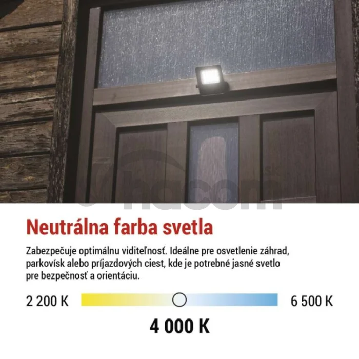LED reflektor VISIO čierny, 10W neutrálna biela