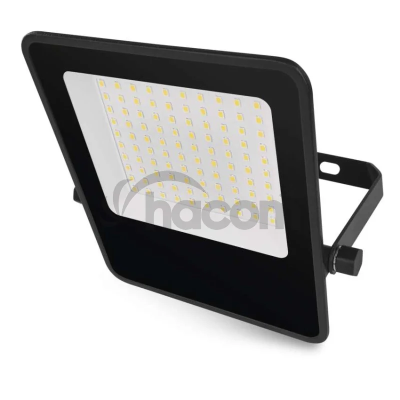 LED reflektor VISIO čierny, 50 W neutrálna biela
